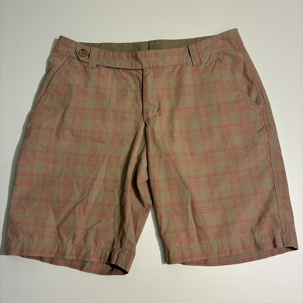 The North Face Womens Size 10 Tan‎ Plaid Cotton Chino Shorts Size Active